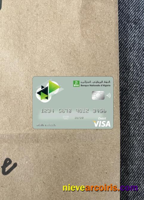 Algeria banque nationale d’Algérie (BNA) bank visa card photolook